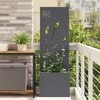 Sodo privatumo ekranas „Fretwork“ Antracitas 50 x 140 cm