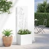 Sodo privatumo ekranas Gėlių Balta 50 x 150 cm