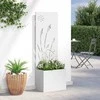 Sodo privatumo ekranas „Fretwork“ Balta 50 x 150 cm