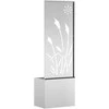 Sodo privatumo ekranas „Fretwork“ Sidabro 50 x 140 cm