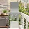 Sodo privatumo ekranas „Fretwork“ Sidabro 50 x 32 x 150 cm