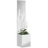 Sodo privatumo ekranas „Fretwork“ Sidabro 32 x 150 cm