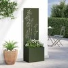 Sodo privatumo ekranas Gėlių Alyvuogių žalia 50 x 150 cm