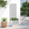 Sodo privatumo ekranas Gėlių Sidabro 50 x 150 cm