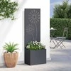 Sodo privatumo ekranas „Fretwork“ Antracitas 50 x 150 cm