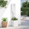 Sodo privatumo ekranas „Fretwork“ Balta 32 x 32 x 150 cm