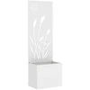 Sodo privatumo ekranas „Fretwork“ Balta 50 x 150 cm