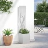 Sodo privatumo ekranas „Fretwork“ Sidabro 32 x 150 cm