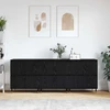 Oppbevaringsskap 3 pcs Juodas ąžuolas 60 x 35 x 70 cm