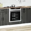 Orkaitės spintelė "Lucca" Juodas Engineered Wood