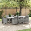 Oro sąlygoms atsparus sodo stalas Šviesiai pilka poliratanas