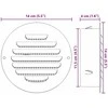 Oro ventiliacijos dangčiai 4 vnt. Sidabro 115 mm