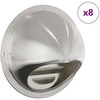 Oro ventiliacijos dangčiai 8 pcs Sidabro 100 mm