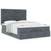 Osmanų lova su čiužiniais Tamsiai pilka 140x200cm Velvet