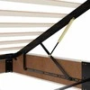 Osmanų lova su čiužiniu, baltas, 100x200cm, dirbtinė oda