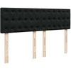 Osmanų lova su čiužiniu ir LED Juodas 140x190cm Velvet