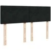 Osmanų lova su čiužiniu ir LED Juodas 140x190cm Velvet