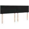 Osmanų lova su čiužiniu ir LED Juodas 160x200cm Velvet