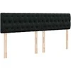 Osmanų lova su čiužiniu ir LED Juodas 180x200cm Velvet