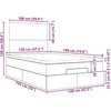 Otmana lova su matracsu ir LED Juoda 120 x 190 cm Audinys