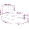 Otmana lova su matracsu ir LED Juoda 120 x 190 cm Audinys