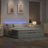 Osmanų lova su čiužiniu ir LED šviesiai pilka 160x200cm Velvet