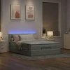 Osmanų lova su čiužiniu ir LED šviesiai pilka 140x200cm Velvet