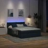 Osmanų lova su čiužiniu ir LED Mėlynas 140x190cm audinys