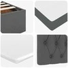 Osmanų lovos rėmas su čiužiniu, pilkas, 100x200cm, audinys