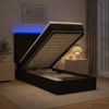Otmana lova su matracsu ir LED Juoda 100 x 200 cm Audinys