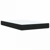 Otmana lova su matracsu ir LED Juoda 120 x 190 cm Aksomas