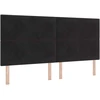 Otmana lova su matracsu ir LED Juoda 200 x 200 cm Aksomas