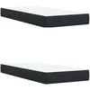 Otmana lova su matracsu ir LED Juoda 200 x 200 cm Aksomas