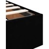 Otmana lova su matracsu ir LED Juoda 80 x 200 cm Audinys