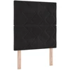 Otmana lova su matracsu ir LED Juoda 80 x 200 cm Aksomas
