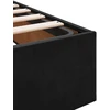 Otmana lova su matracsu ir LED Juoda 90 x 190 cm Aksomas