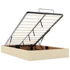 Otmana lova su matracsu ir LED Kreminė 120 x 190 cm Audinys