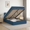 Otmana lova su matracsu ir LED Mėlyna 120 x 190 cm Audinys
