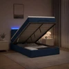 Otmana lova su matracsu ir LED Mėlyna 120 x 200 cm Audinys