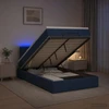 Otmana lova su matracsu ir LED Mėlyna 120 x 190 cm Audinys