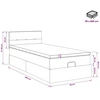 Otmana lova su matracsu ir LED Mėlyna 90 x 200 cm Audinys