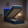 Otmana lova su matracsu ir LED Mėlyna 90 x 190 cm Audinys