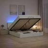 Otmana lova su matracsu ir LED Šviesiai pilka 160 x 200 cm