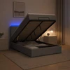 Otmana lova su matracsu ir LED Šviesiai pilka 120 x 200 cm