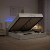 Otmana lova su matracsu ir LED Šviesiai pilka 200 x 200 cm