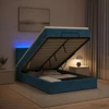 Otmana lova su matracsu ir LED Tamsi mėlyna 120 x 190 cm