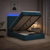 Otmana lova su matracsu ir LED Tamsi mėlyna 120 x 190 cm