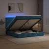 Otmana lova su matracsu ir LED Tamsi mėlyna 200 x 200 cm