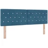 Otmana lova su matracsu ir LED Tamsi mėlyna 160 x 200 cm
