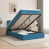 Otmana lova su matracsu ir LED Tamsi mėlyna 120 x 200 cm